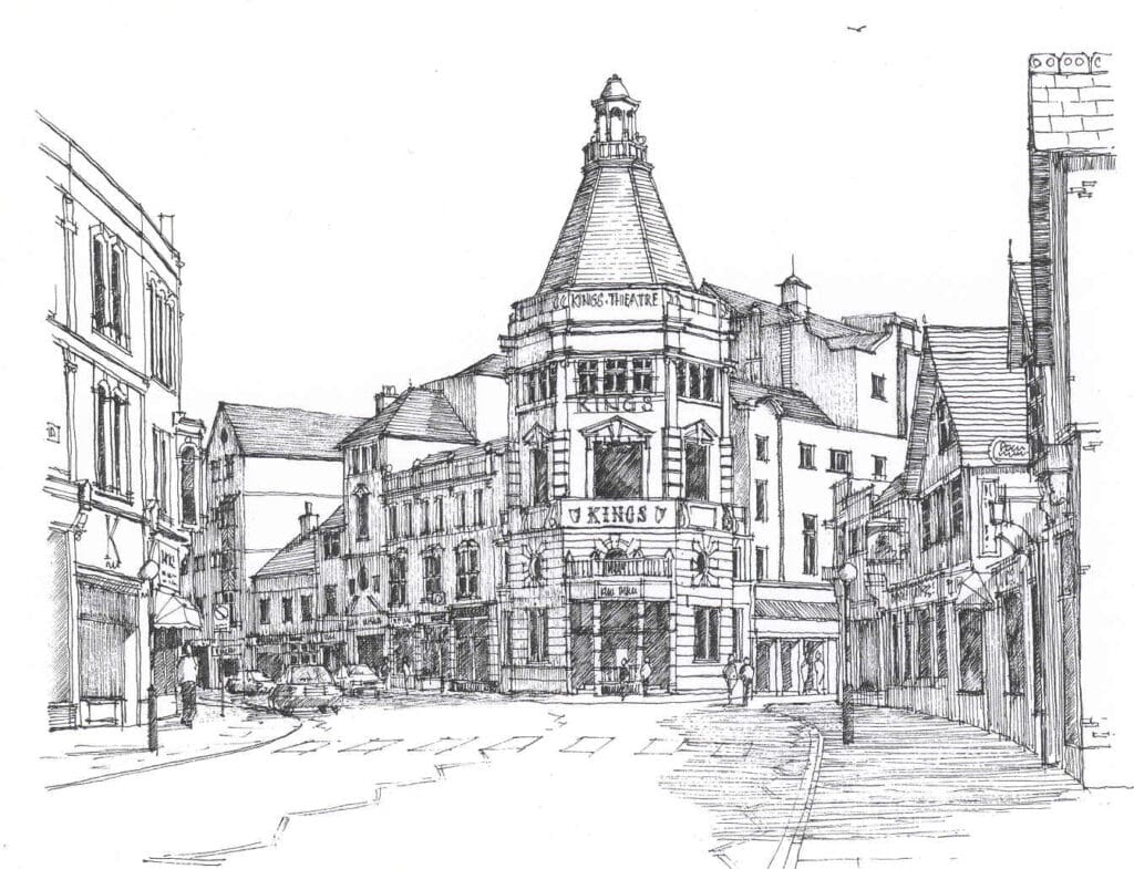 Kings theatre Drawing in Pencil